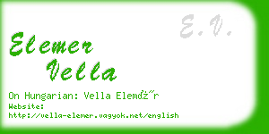 elemer vella business card